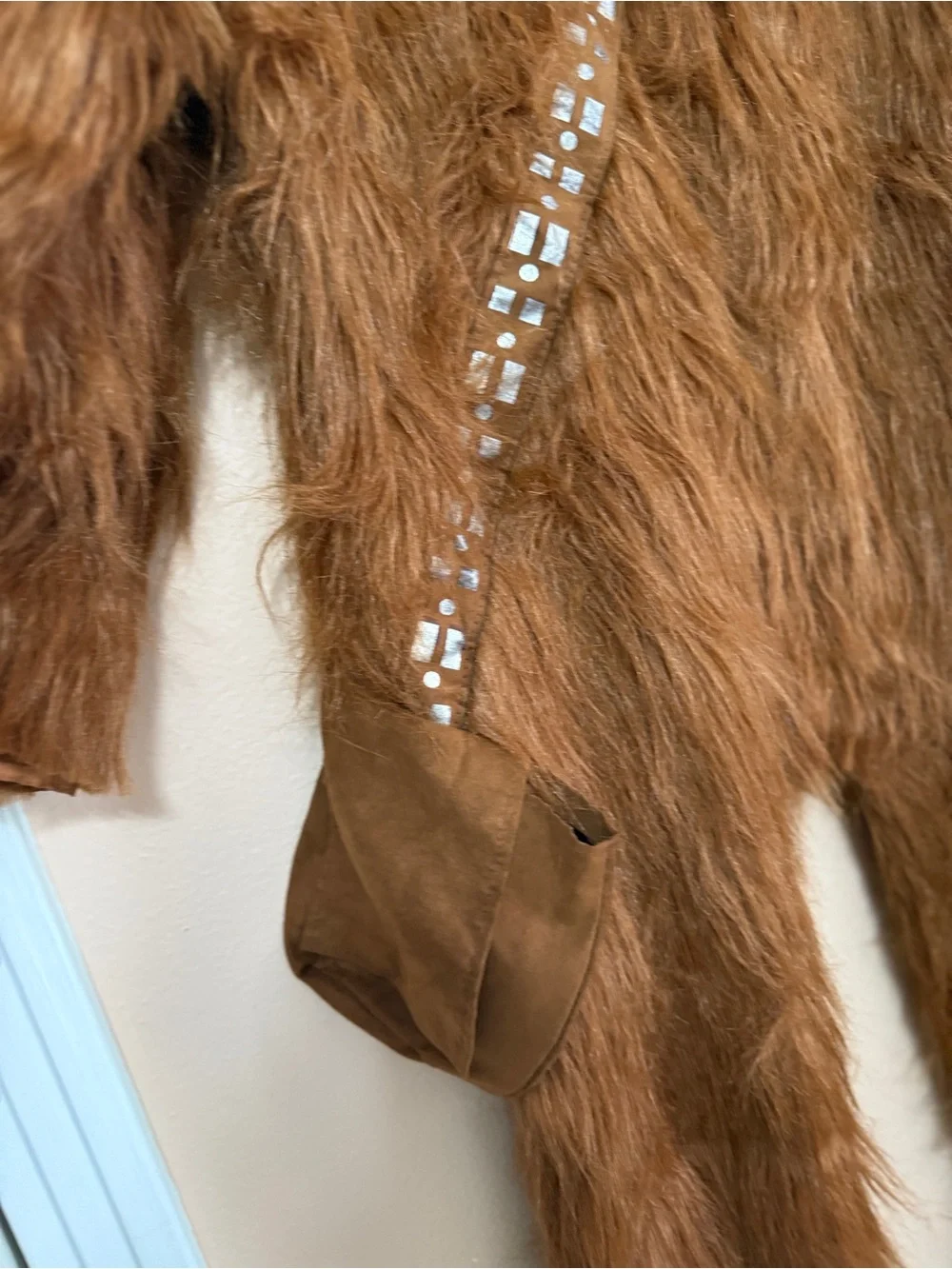 Star Wars Brown Chewbacca Furry One-Piece Hooded Costume - Child XL